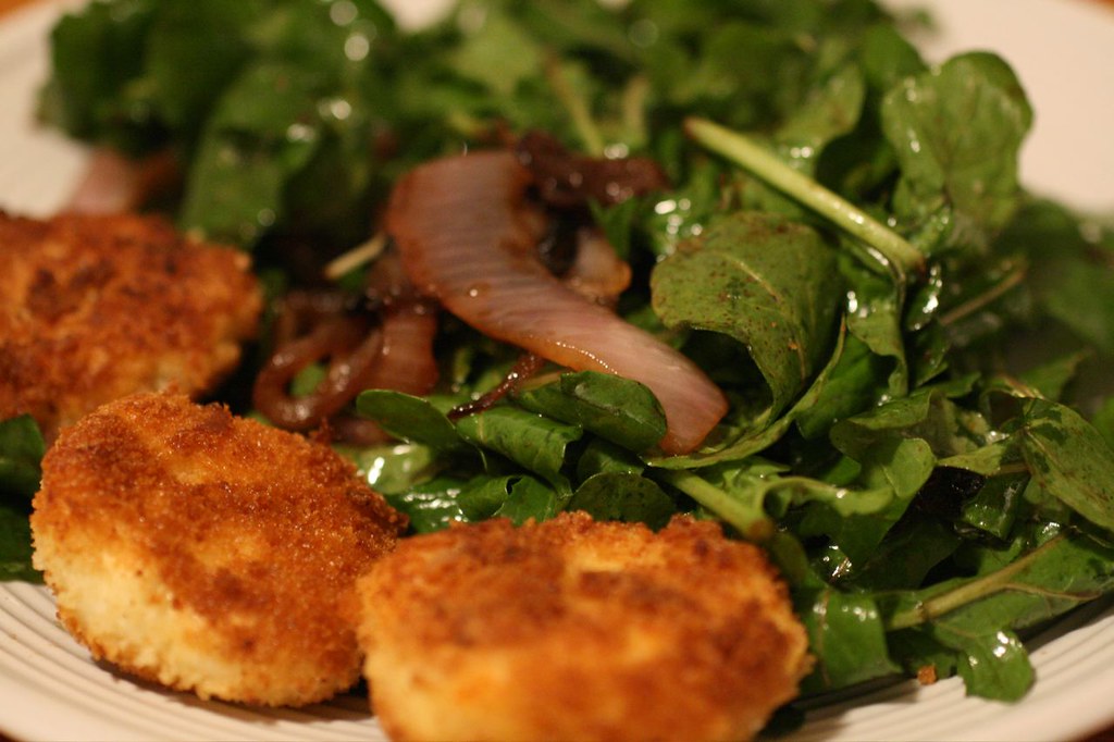 Cornbread Crusted Goat Cheese Rounds
